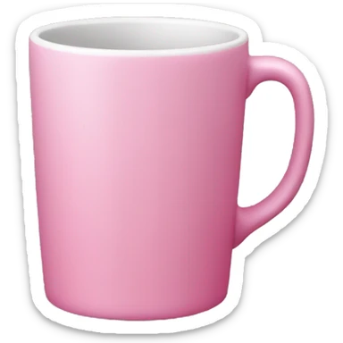 Pink mug without face sticker