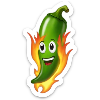 JALAPENO IN FLAMES sticker