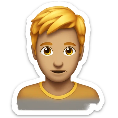 cabeza de un ave fénix humanizado sorprendido sticker