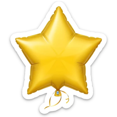 ballon yellow star sticker