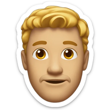 man with chiseled jawline sticker