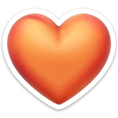 Corazon de color durazno sticker