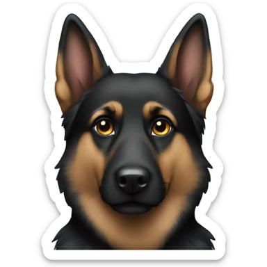 Black german shepard dog sticker