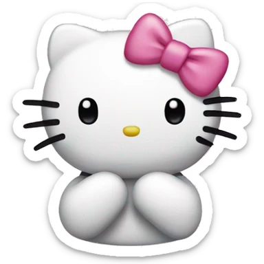 Hello kitty with bow sticker