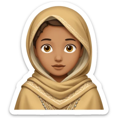 zimbabwe, light brow., 
shawl, kort sticker