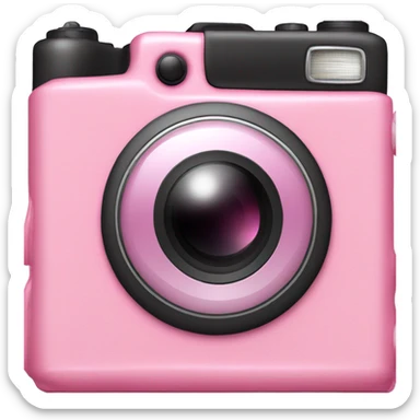 A pink digital camera old sticker
