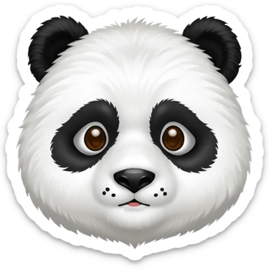 panda with facemask skincare sticker