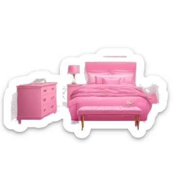 Glam pink decor room sticker