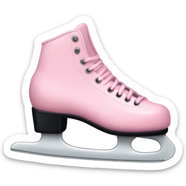 Pastel pink ice skates sticker