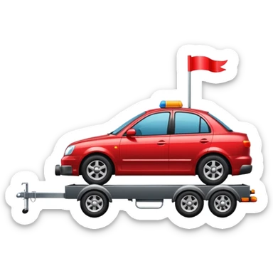 car towing a trailer with towbar sticker