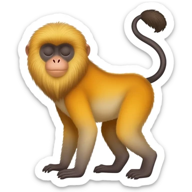 Lion tailed monkey sticker