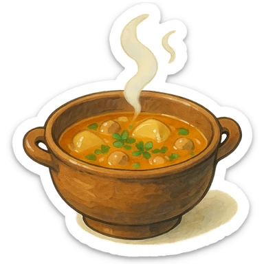 mini soup bowl sticker