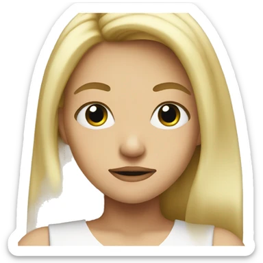 Blonde girl who is mean sticker