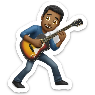 Hombre Tocando guitarra sticker