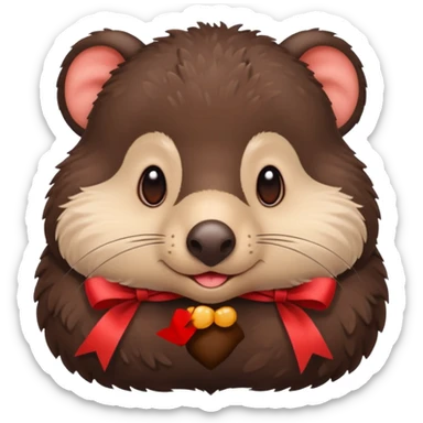 mole with ribbon sticker