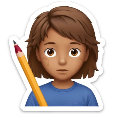 Ders çalışan çocuk sticker