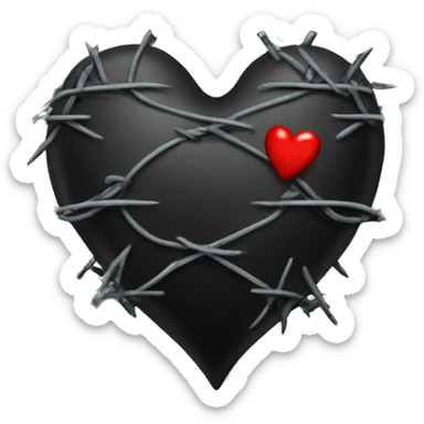 gothic heart with barbed wire sticker