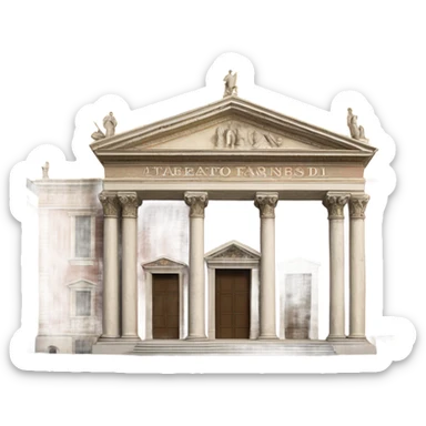 teatro farnese di parma esterno sticker