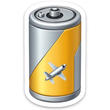generate realistic battery for airplane
 sticker
