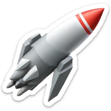 missile isometric sticker