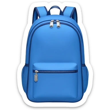 a blue kid Backpack with zip sticker