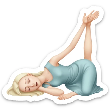 Girl fainting because of anorexia sticker