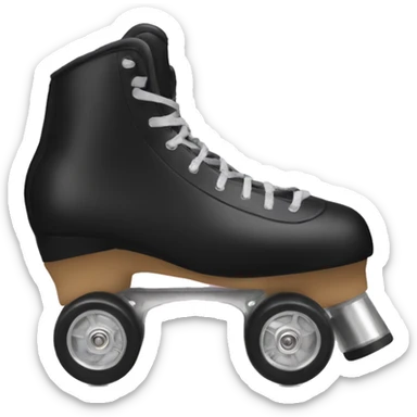 Black quad roller skates  sticker