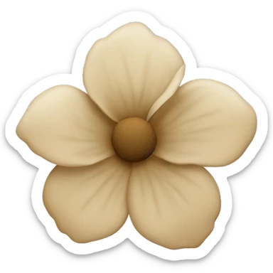 Beige flower sticker