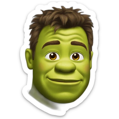 shrek as rick astley sticker