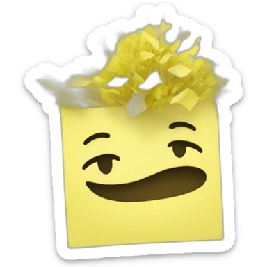a sticky note explosion sticker