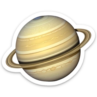 planet Saturn with rings sticker