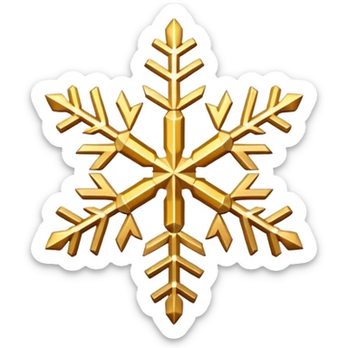 Gold snowflake sticker
