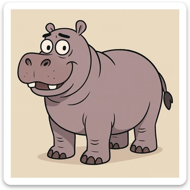 Hippopotamus sticker
