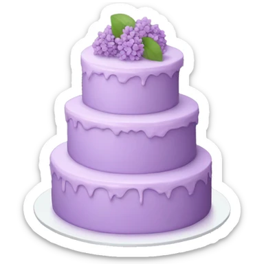 Three tier lilac cake sticker