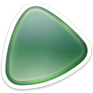 greenish sea glass with uneven edges sticker