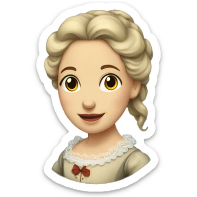 18th century Swiss young lady in dress sticker