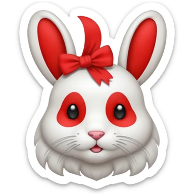 Conejo con un lazo sticker