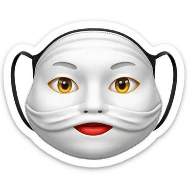 mouth mask sticker