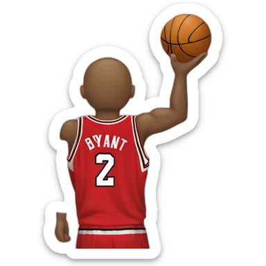 kobe bryant weared chicago bulls jersey sticker