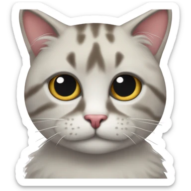 Gato con ojos de corazón y lengua de fuera sticker