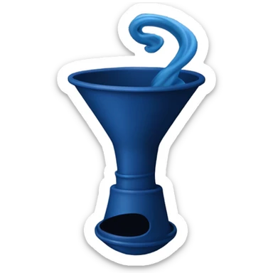 People are being sucked into a dark blue funnel sticker