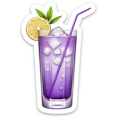 Cocktail light purple with high glass sticker