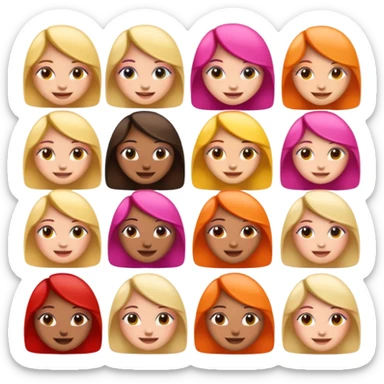 Aesthetic girly emojis sticker