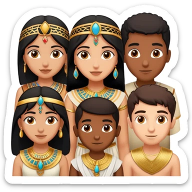 5 bestfriends, 1 indian girl, 1 Egyptian boy, persian girl 1 moroccan boy 1 black boy sticker