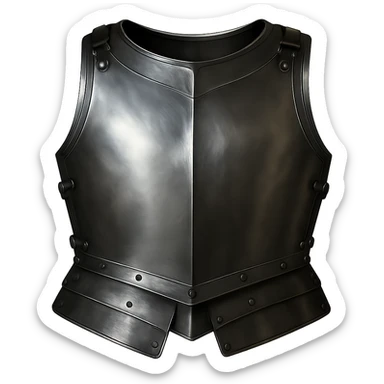 Remove the background and keep only the steel chestplate armour with a transparent background, suitable for Discord emoji use. sticker