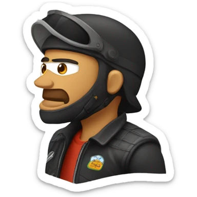 HOMEM DE MOTO CAVANHAQUE sticker