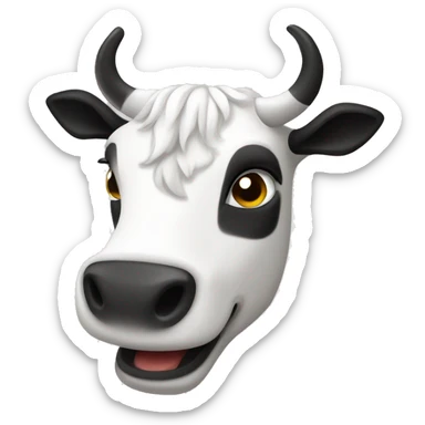 Feu de cheminée couleur blanc et noir comme une vache  sticker