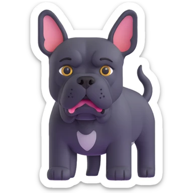 black Cane Corso dog with cropped ears and short tail sticker
