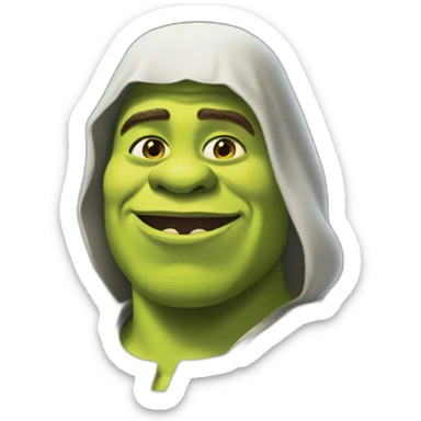 Shrek if he was muslim sticker