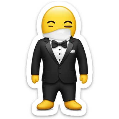 pee pod wearing a tuxedo sticker